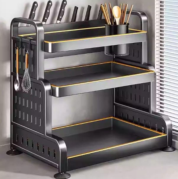 德国品质厨房置物架多功能调料架厨房盐调味罐收纳盒调料收纳架子